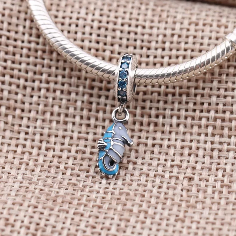 (image pour) PANDORA - Charm Pendentif Hippocampe Tropical - 791311MCZ - Afficher 2