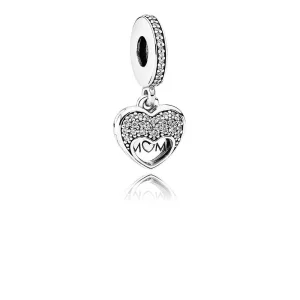 (image pour) PANDORA - Charm Pendentif J'aime ma mère - B800517