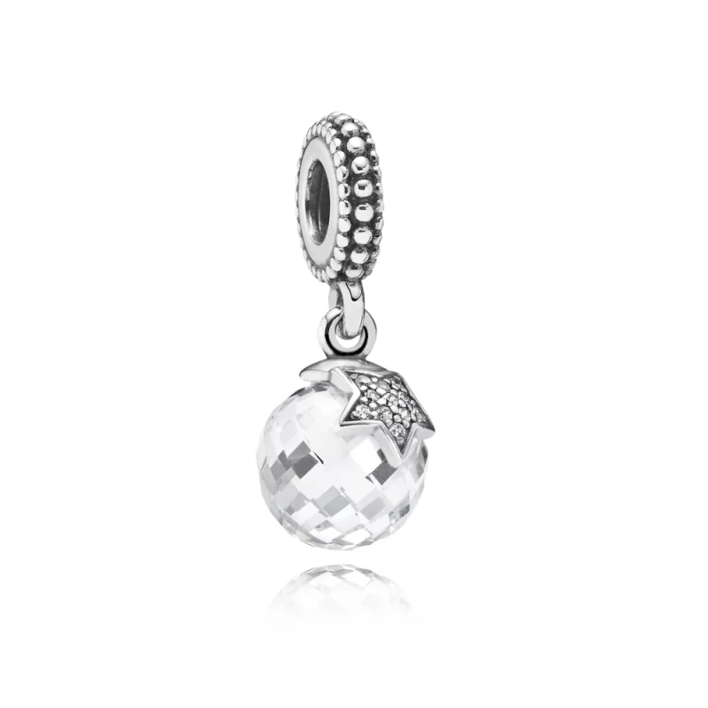 (image pour) PANDORA - Charm Pendentif Lune et Etoile 791392CZ