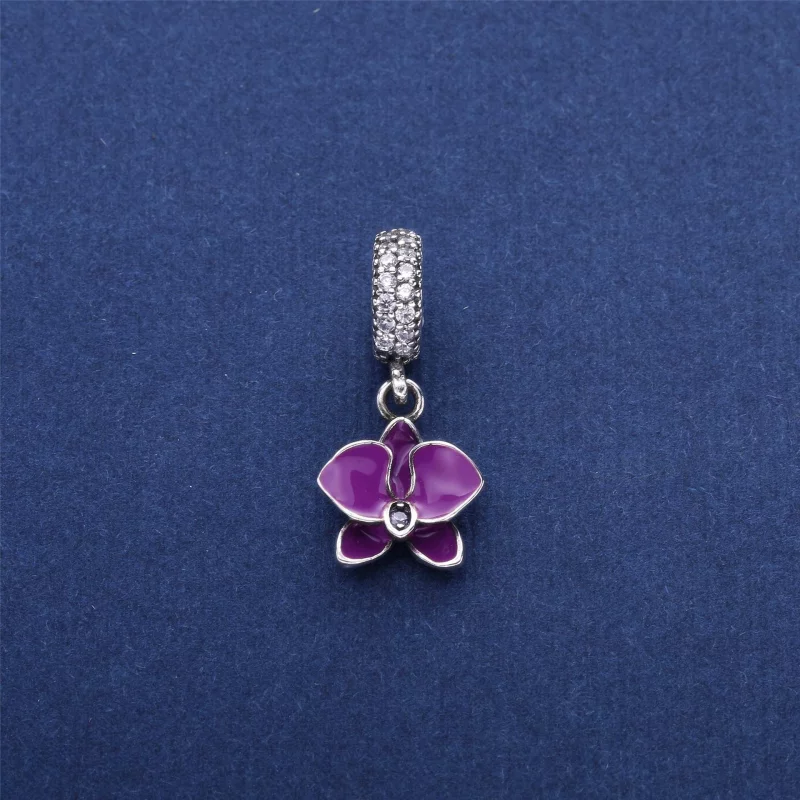 (image pour) PANDORA - Charm Pendentif Orchidée Blanche - 791554EN12 - Afficher 2