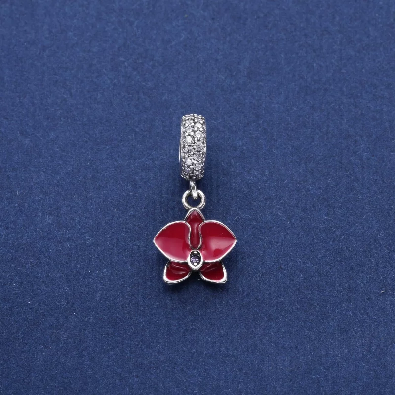 (image pour) PANDORA - Charm Pendentif Orchidée Blanche - 791554EN12 - Afficher 3