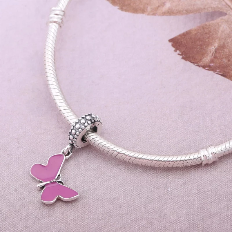 (image pour) PANDORA - Charm Pendentif Papillon Rose - PJ00113-1 - Afficher 4
