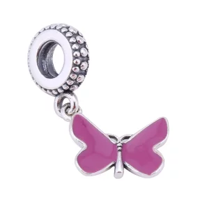 (image pour) PANDORA - Charm Pendentif Papillon Rose - PJ00113-1