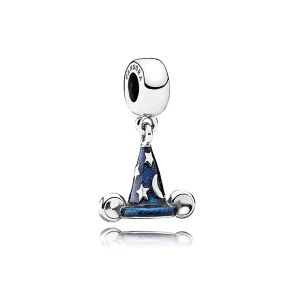 (image pour) PANDORA - Charm Pendentif Sorcier Mickey Chapeau Bleu - 7501055880565P