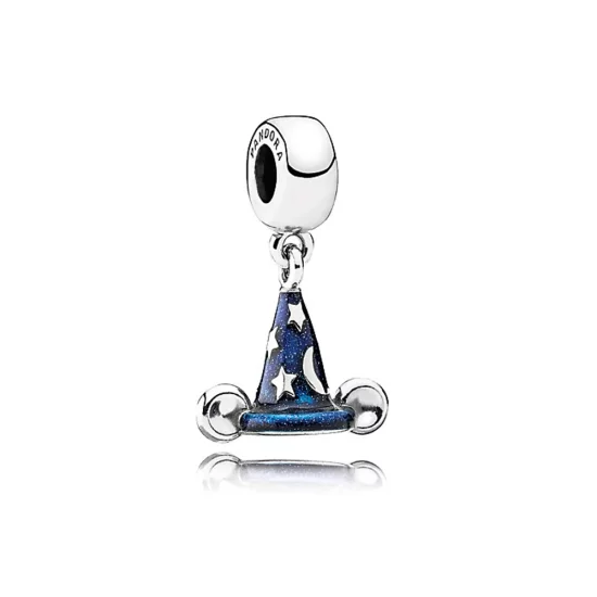 (image pour) PANDORA - Charm Pendentif Sorcier Mickey Chapeau Bleu - 7501055880565P