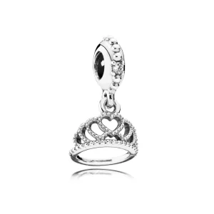 (image pour) PANDORA - Charm Pendentif Tiare de Cœurs - 791738CZ