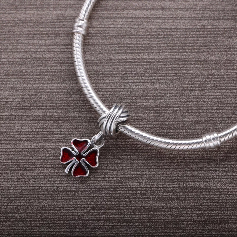 (image pour) PANDORA - Charm Pendentif Trèfle Rouge - PJ00148-1G - Afficher 4