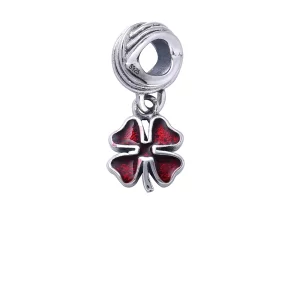 (image pour) PANDORA - Charm Pendentif Trèfle Rouge - PJ00148-1G