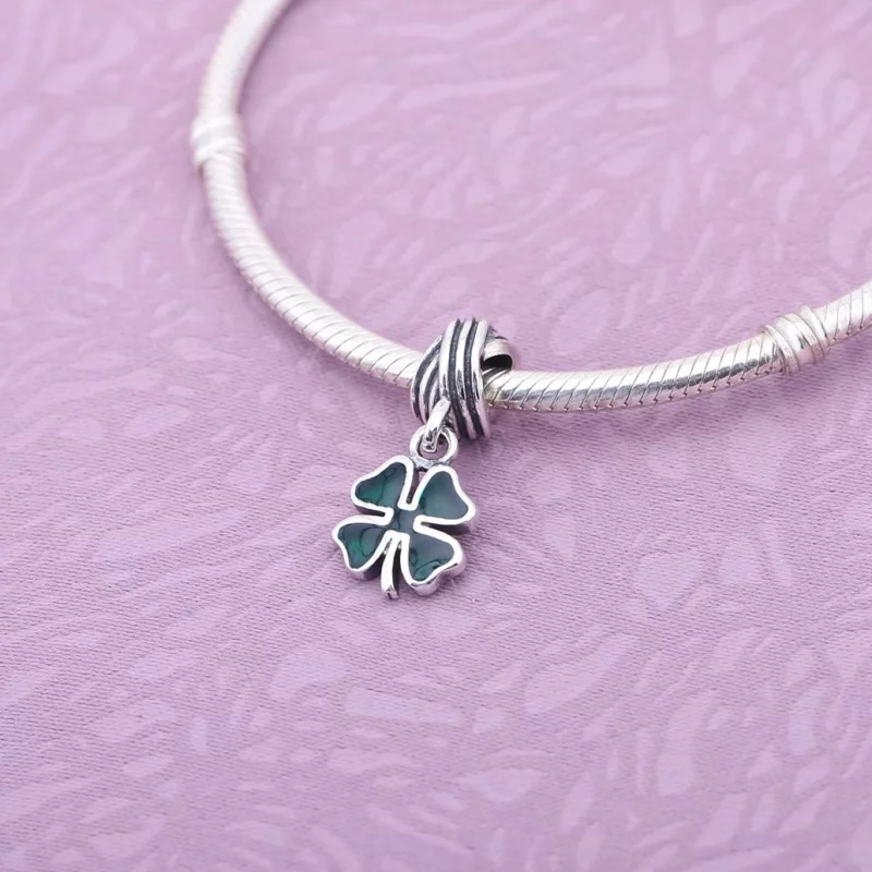 (image pour) PANDORA - Charm Pendentif Trèfle Vert - PJ0062-1H - Afficher 2