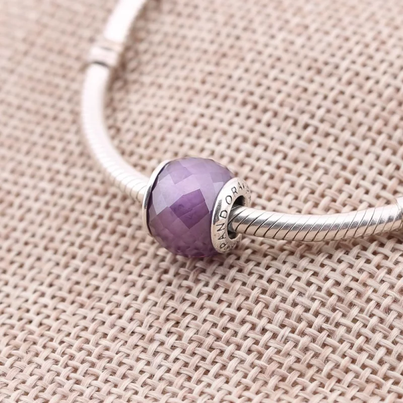 (image pour) PANDORA - Charm Petites Facettes Violettes - 791499ACZ - Afficher 2