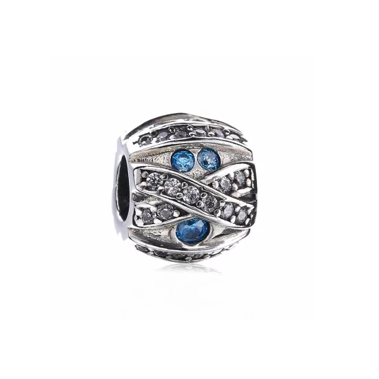 (image pour) PANDORA - Charm Pierre bleue Bleu - PX00168-1