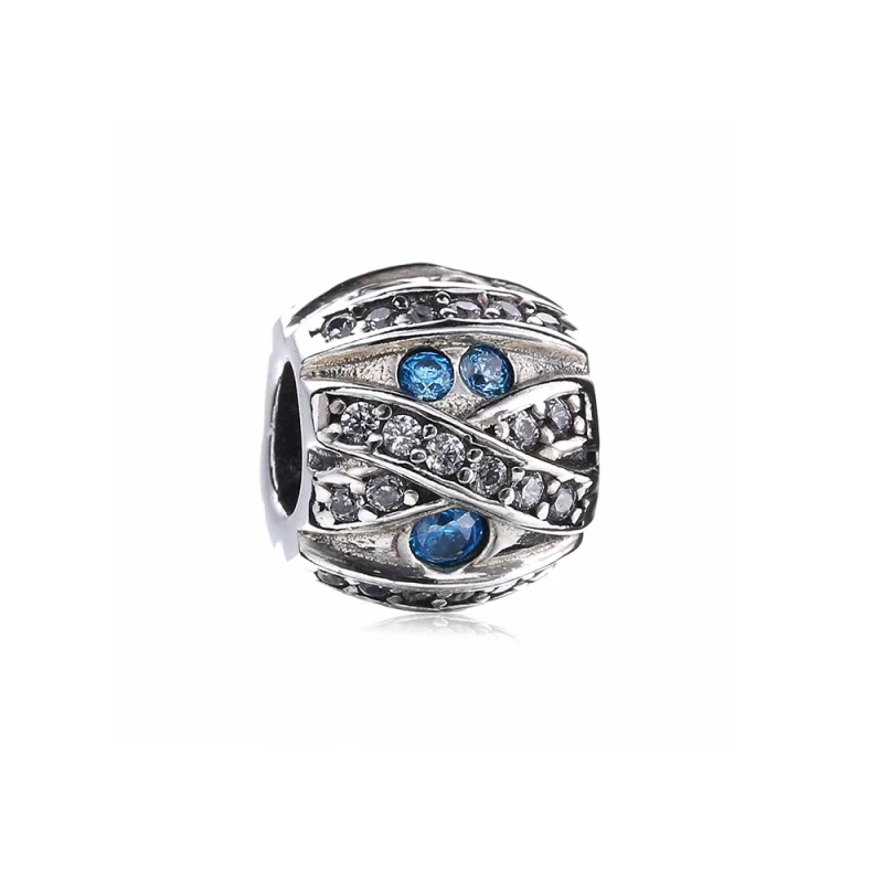 (image pour) PANDORA - Charm Pierre bleue Bleu - PX00168-1