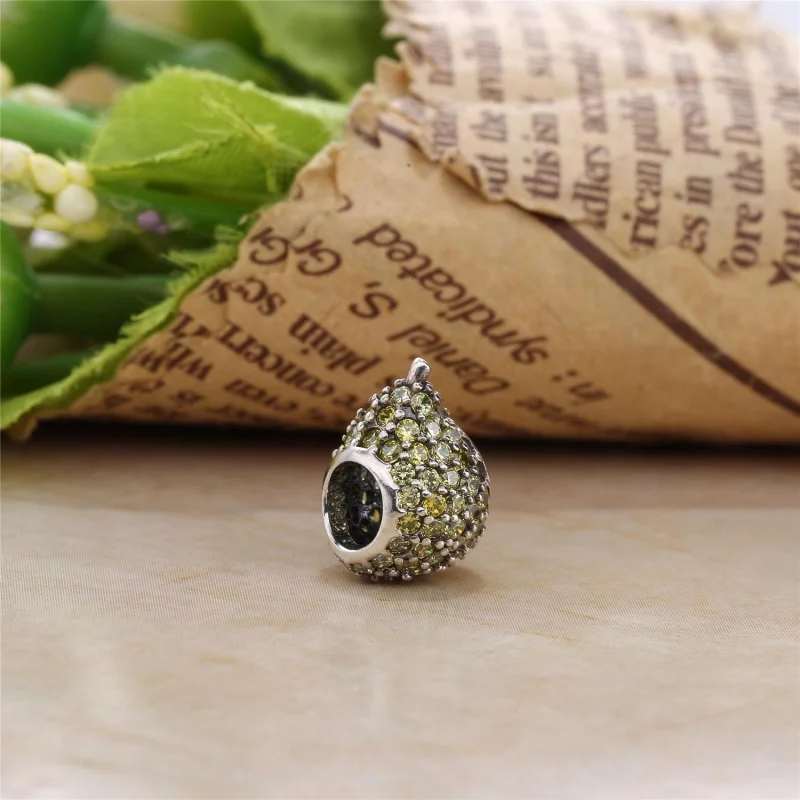 (image pour) PANDORA - Charm Poire Pavée Verte - 791486NLG - Afficher 3