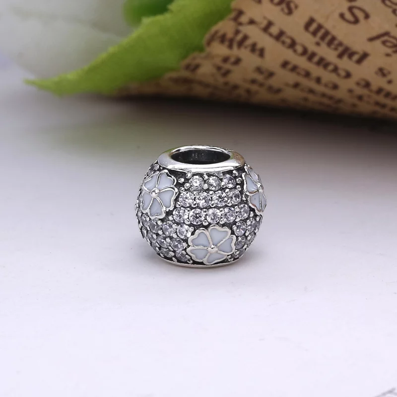 (image pour) PANDORA - Charm Prairie Primrose Blanc - PX00269-1 - Afficher 3