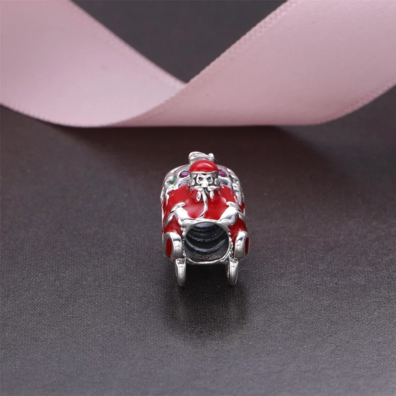 (image pour) PANDORA - Charm Père Noël et traîneaux Rouge - PD0098-1G - Afficher 3