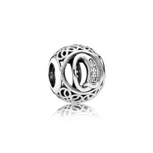 (image pour) PANDORA - Charm Q ancien - 791861cz