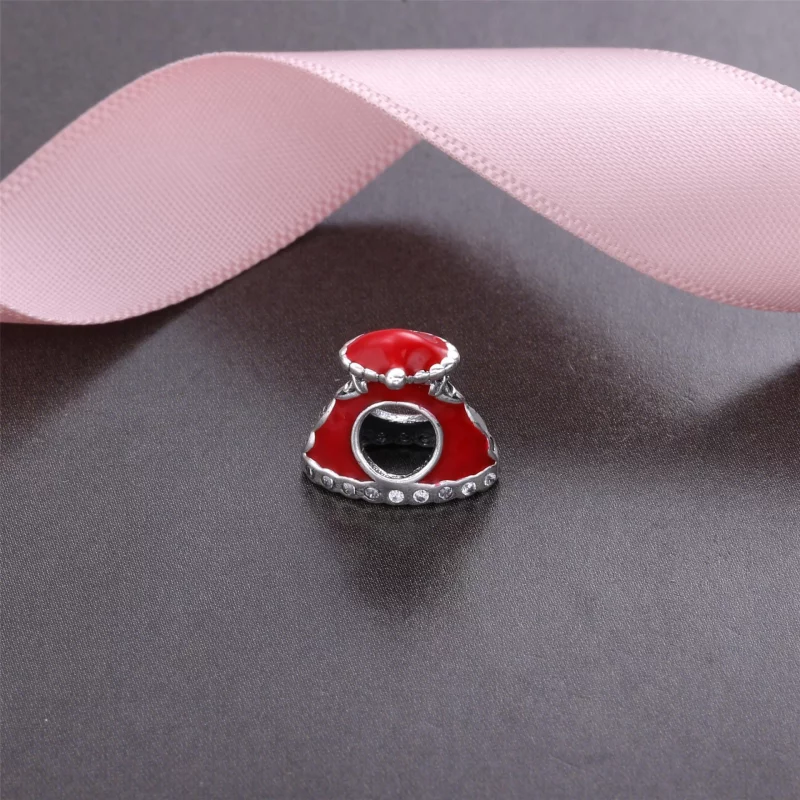 (image pour) PANDORA - Charm Robe de Noël Rouge - PD0096-1 - Afficher 3