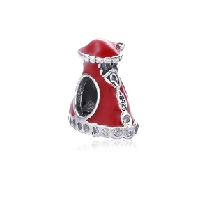 PANDORA - Charm Robe de Noël Rouge - PD0096-1 (image pour) PANDORA - Charm Robe de Noël Rouge - PD0096-1