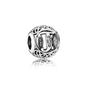 (image pour) PANDORA - Charm T ancien - 791864cz