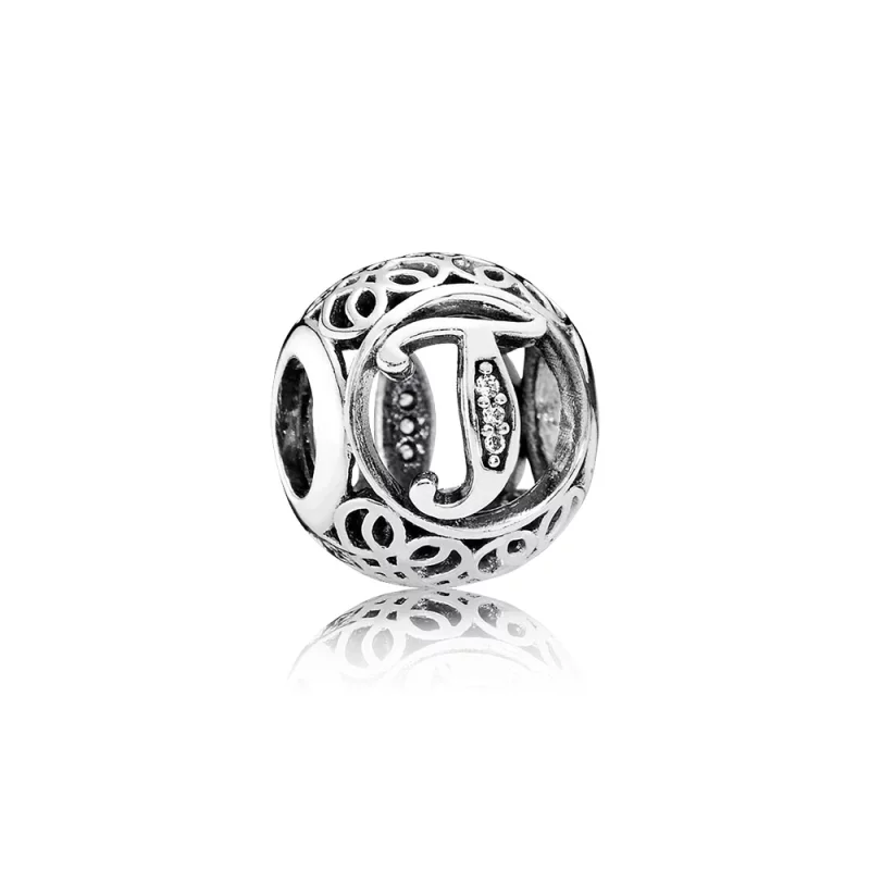 (image pour) PANDORA - Charm T ancien - 791864cz