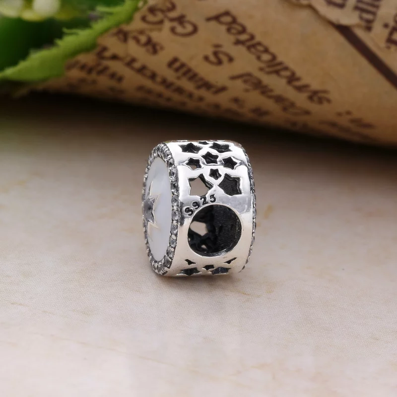 (image pour) PANDORA - Charm Étoile Blanc - PX00280-1 - Afficher 2