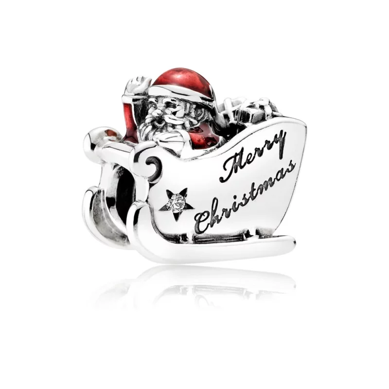 (image pour) PANDORA - Charm Traîneau du Père Noël - 792004cz