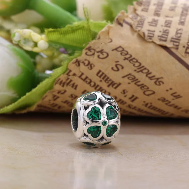(image pour) PANDORA - Charm Trèfle à Quatre Feuilles Vert - 791496CZN - Afficher 6