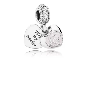(image pour) PANDORA - Charm Une Rose Pour Une Mère - 791528EN40