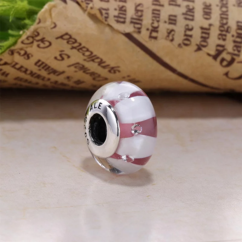 (image pour) PANDORA - Charm Verre de Murano Rose - PL00058-2 - Afficher 2