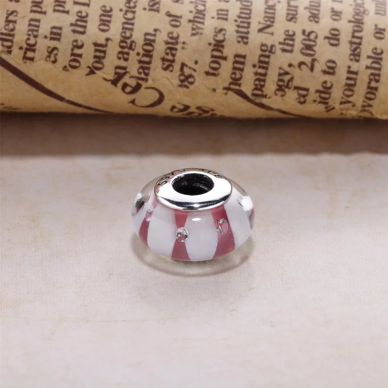 (image pour) PANDORA - Charm Verre de Murano Rose - PL00058-2 - Afficher 3