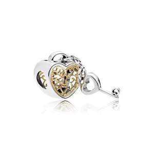 (image pour) PANDORA - Charm Verrouiller le coeur et la clé - 796483
