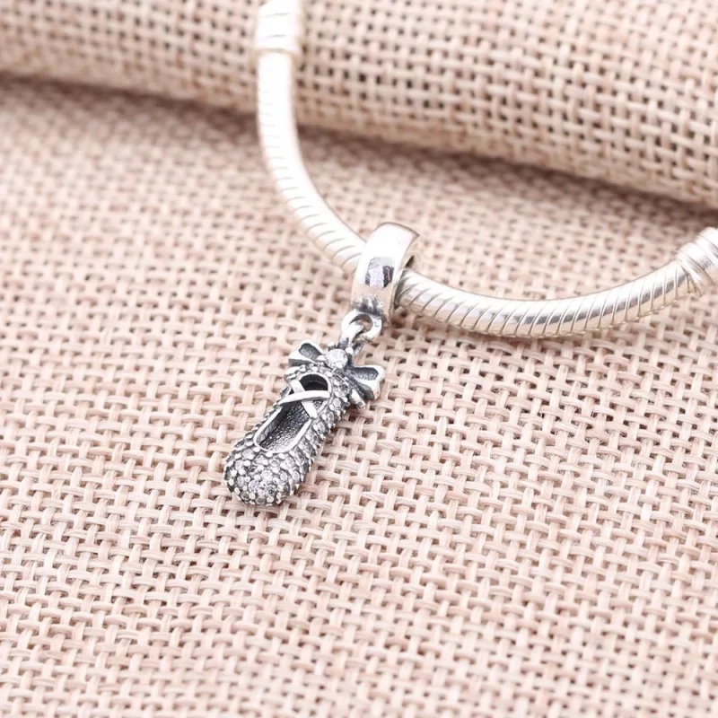 (image pour) PANDORA - Chausson de ballerine, cz incolore - 791506CZ - Charms - Afficher 2