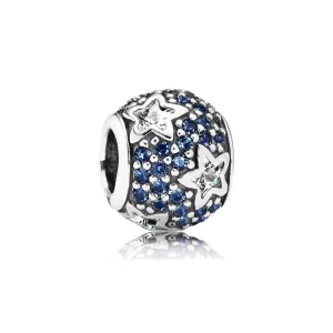 (image pour) PANDORA - Chemin des étoiles, cz incolore et cristal bleu nuit - 791382CZ - Charms
