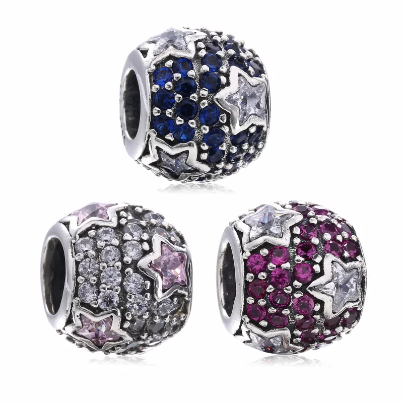 (image pour) PANDORA - Chemin des étoiles, cz rose poudré et rose - 791382PCZ - Charms - Afficher 5