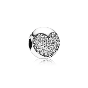 (image pour) PANDORA - Clip Coeur Pavé - 791053CZ