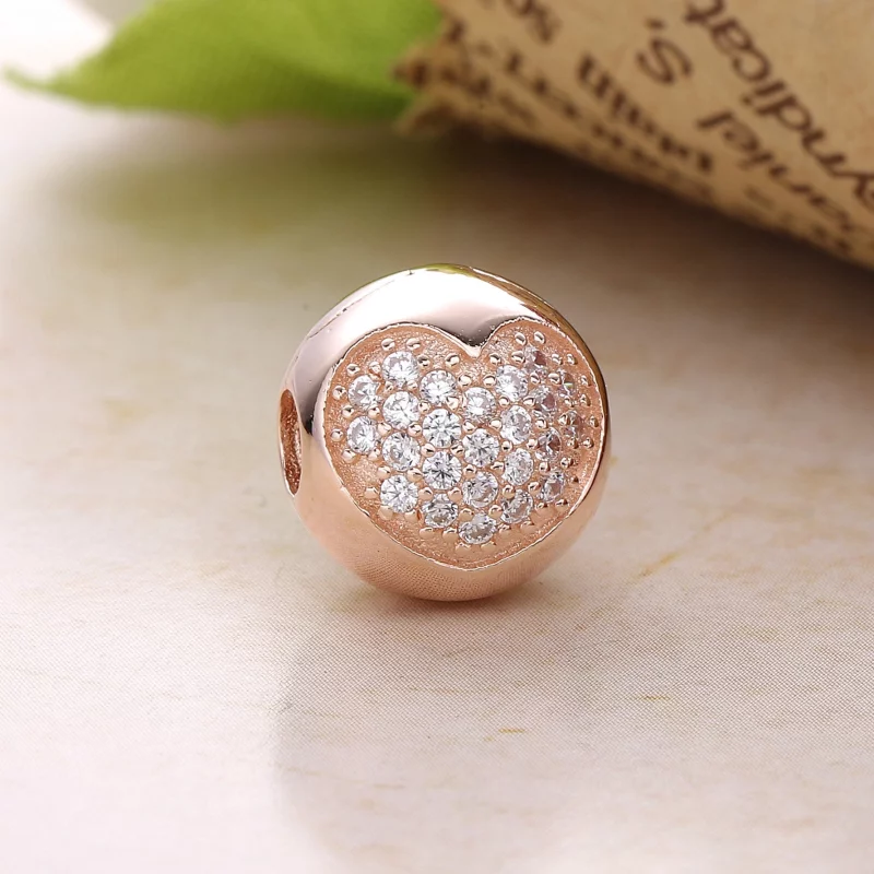 (image pour) PANDORA - Clip Cœur Pavé Rose - 781053CZ - Afficher 2