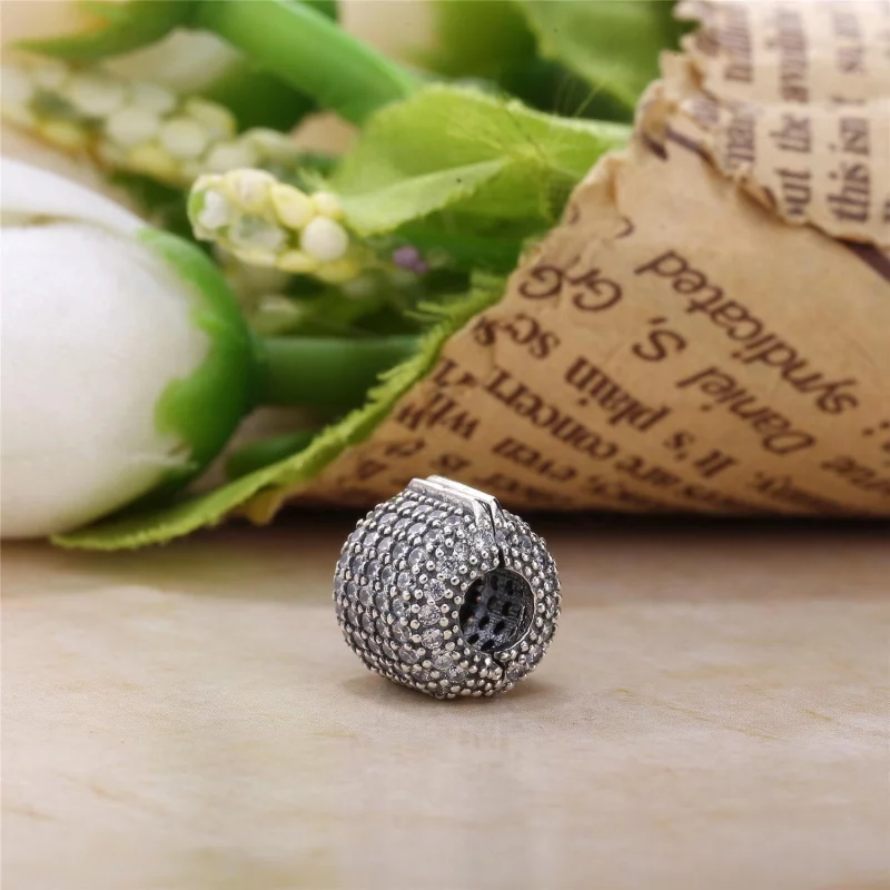 (image pour) PANDORA - Clip Cylindre Pavé - 791873CZ - Afficher 3