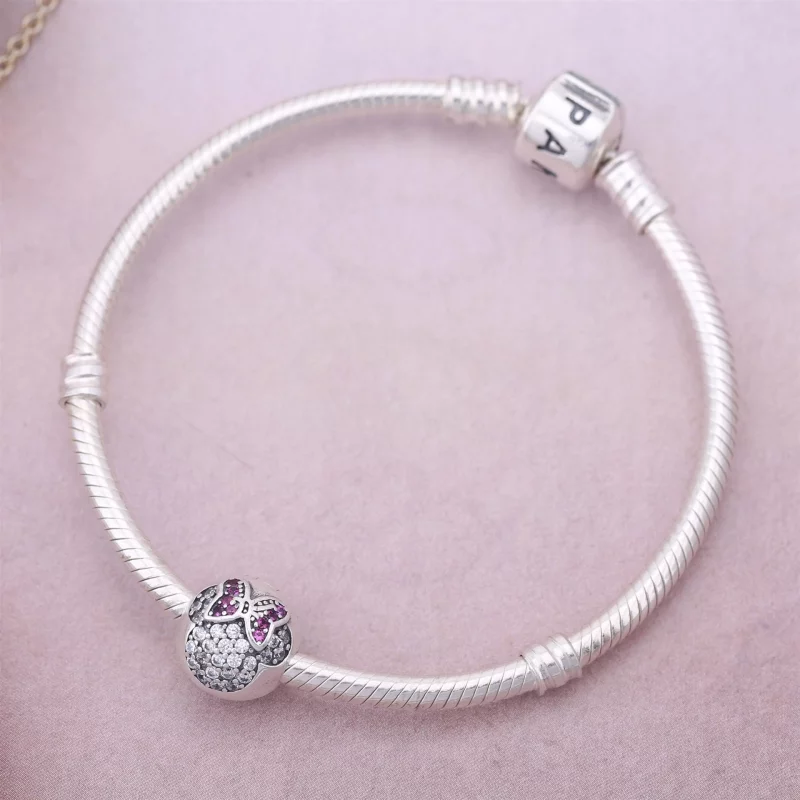 (image pour) PANDORA - Clip Disney, Minnie Pavée - 791450CZ - Afficher 2