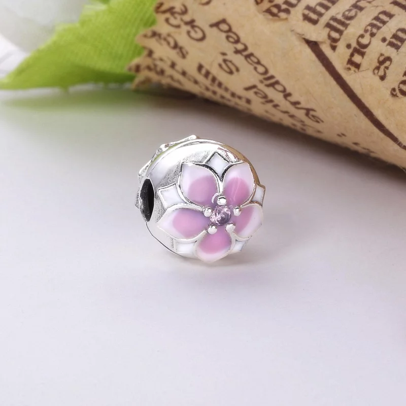 (image pour) PANDORA - Clip Fleur de Magnolia - 792078PCZ - Afficher 2