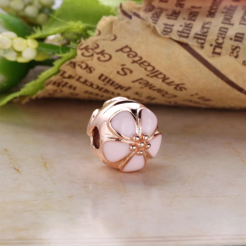 (image pour) PANDORA - Clip Fleurs de Cerisier Roses - 791041EN40 - Afficher 5