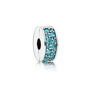 (image pour) PANDORA - Clip élégance Brillante Bleu turquoise - 791817MCZ