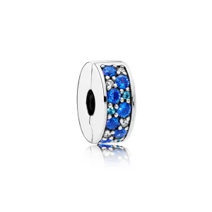 (image pour) PANDORA - Clip élégance Brillante Mosa&iuml;que Bleu - 791817NSBMX