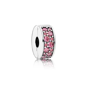 (image pour) PANDORA - Clip élégance Brillante Rose Chèvrefeuille - 791817HCZ