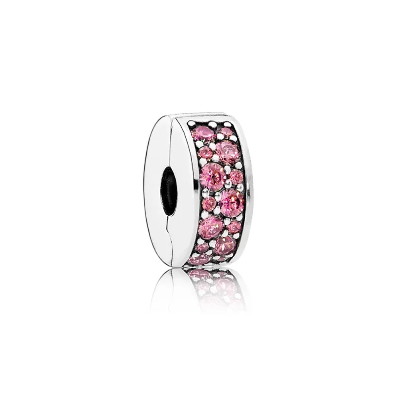 (image pour) PANDORA - Clip élégance Brillante Rose Chèvrefeuille - 791817HCZ