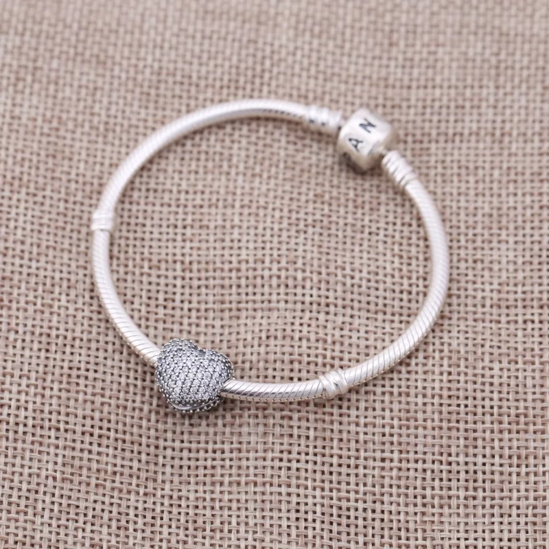 (image pour) PANDORA - Clip Ouvre Mon Coeur Pavé - 791427CZ - Afficher 2