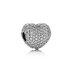 (image pour) PANDORA - Clip Ouvre Mon Coeur Pavé - 791427CZ