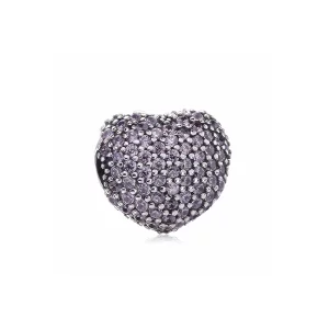 (image pour) PANDORA - Clip Pavé Ouvrir mon cœur Violet - 791427pczA