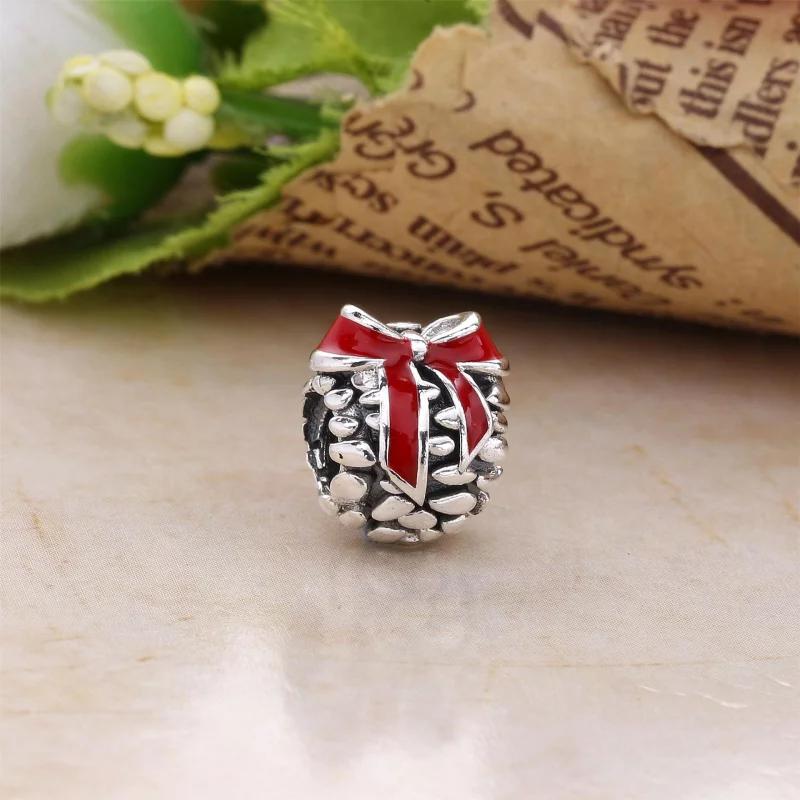 (image pour) PANDORA - Cône de pin, émail rouge foncé - 791237EN39 - Charms - Afficher 2