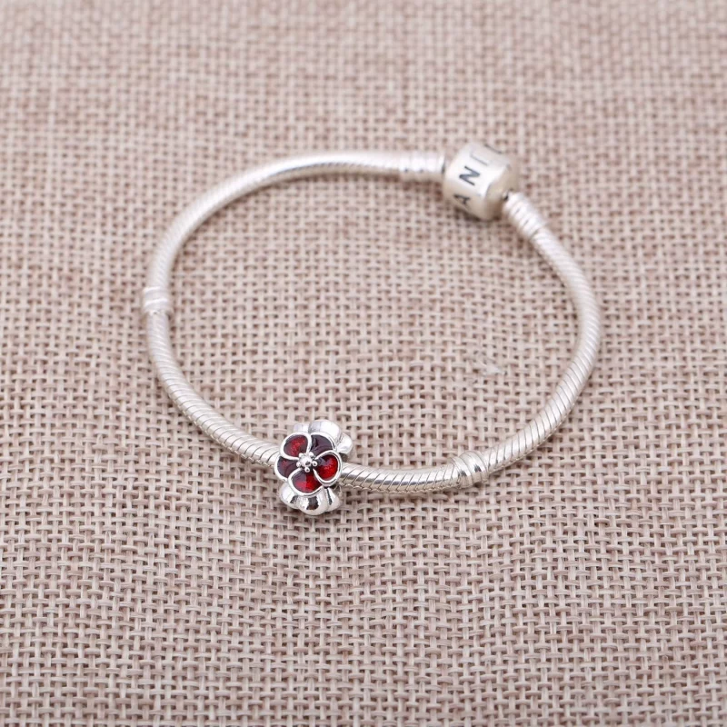 (image pour) PANDORA - Coquelicot, émail fuchsia - 790897EN07 - Charms - Afficher 2