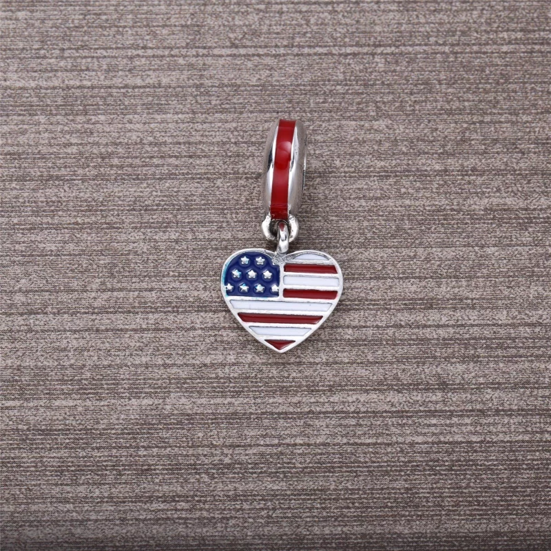 (image pour) PANDORA - Cœur des États-Unis, émaux divers - 791548ENMX - Charms - Afficher 2